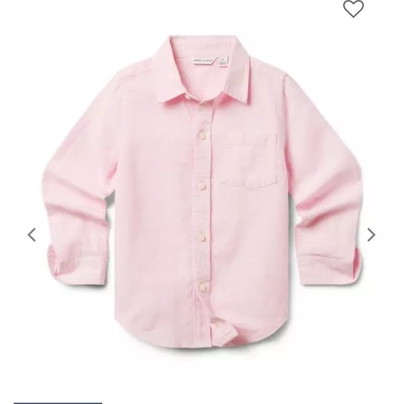 Pink linen-cotton button down shirt - Picture 1 of 4